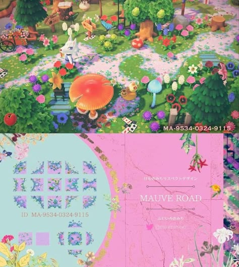 Fairycore Acnh Custom Designs, Acnh Fairy Designs Path, Acnh Fairy Paths Designs, Whimsical Animal Crossing, Acnh Fairycore Island Path Codes, Acnh Whimsical Path, Acnh Path Codes Fairycore, Fairycore Design Codes Acnh, Fairycore Paths Acnh Codes