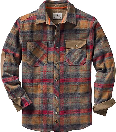 Amazon.com: Legendary Whitetails Men's Harbor Heavyweight Woven Shirt (Small, Slate Blue Barley Plaid): Clothing Cholthing Style, Flannel Outfits Men, Lumberjack Style, Street Style Vintage, Lined Flannel Shirt, Mens Outdoor Clothing, Flannel Outfits, Mens Fashion Rugged, Mens Flannel Shirt