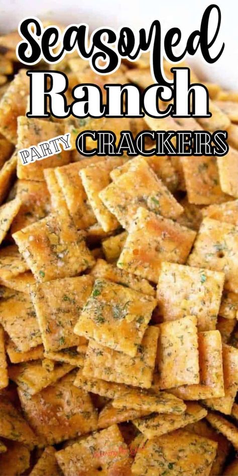 Ranch Oyster Cracker Recipe, Oyster Cracker Recipe, Oyster Cracker, Oyster Crackers Recipe, Ranch Party, Ranch Crackers, Homemade Crackers Recipe, Seasoned Crackers, Savory Snack Recipes