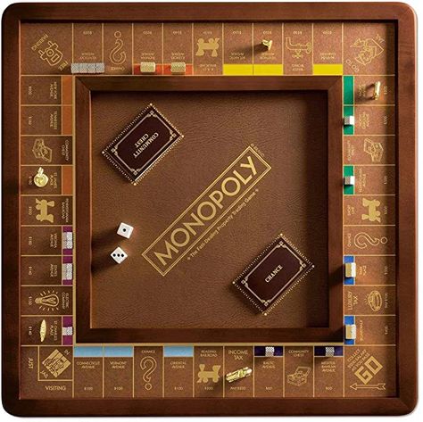 Amazon.com: Winning Solutions Monopoly Luxury Edition Board Game: Toys  Games Community Places, Monopoly Board Game, Monopoly Money, Bank Teller, Wooden Board Games, Monopoly Board, Monopoly Game, Veneer Panels, Games Board