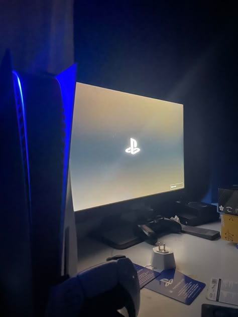 Ps5 Aesthetic, Ps5 Setup, Video Game Rooms, Gaming Room Setup, Game Pictures, Game Rooms, Playstation 5, Room Setup, Gaming Room