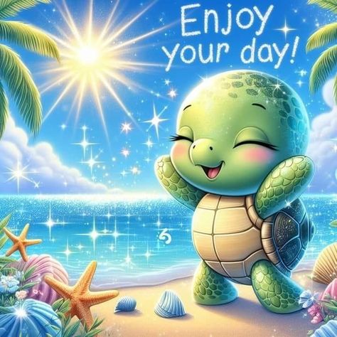 Good Morning Turtle, Cute Funny Love Quotes, Cute Good Morning Gif, Turtle Images, Hippie Quotes, Cute Animal Quotes, Good Morning Greeting Cards, Morning Memes, Good Morning Funny Pictures