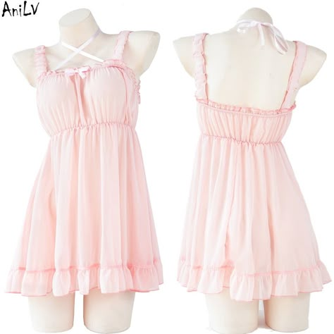 Pajama Costume, Pajama Outfit, Style Kawaii, Pajama Dress, Night Dress For Women, Cute Pajamas, Anime Costumes, Women Pink, Pink Outfits