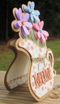 pitcher shaped card with flowers - bjl Homemade Card, Mother's Day Ideas, Mother's Day Greeting Cards, Handmade Projects, Shaped Cards, Cricut Cards, Mother's Day Cards, Mother's Day Diy, Mothers Day Crafts