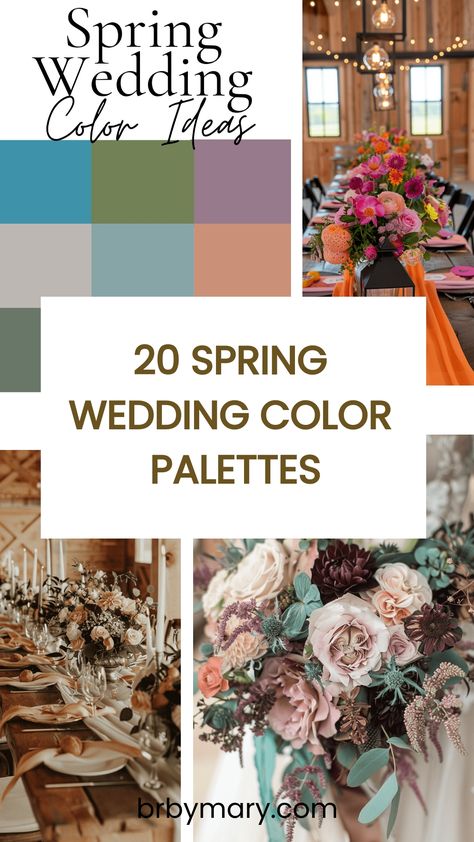 Rustic Wedding Colors Spring, Spring Winery Wedding Colors, May Outdoor Wedding Colors, Wedding Flower Schemes, Wedding Colors By Month, Eucalyptus Wedding Color Palette, Spring Pastel Wedding Color Schemes, Spring Time Wedding Colors, Farmhouse Wedding Colors