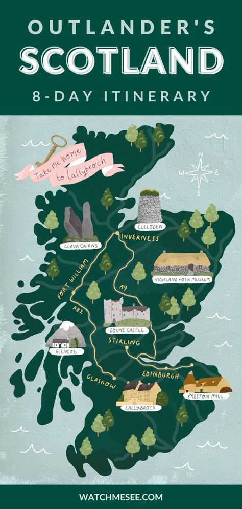 Scotland Road Trip Map, Outlander Locations, Scotland Aesthetic, Scotland Itinerary, Scotland Outlander, Bonnie Prince Charlie, Scotland Travel Guide, Scotland Vacation, Scotland Road Trip