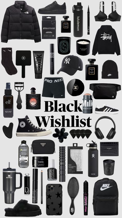 #black#inspo#wishlist Men Hygiene, Men Gift Guide, Boy Essentials, Matte Black Accessories, Male Gifts, Theme Baskets, Soccer Bag, Engagement Invitation Cards, Gifts For Him Birthday