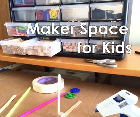 Do you remember being a kid and having an amazing idea to build something awesome? You see movies like Home Alone in which the protagonist is clever a... Tinker Space, Craft Storage Drawers, Maker Space Ideas, Library Makerspace, Makerspace Library, Makers Space, Maker Labs, Makerspace Ideas, Working With Kids