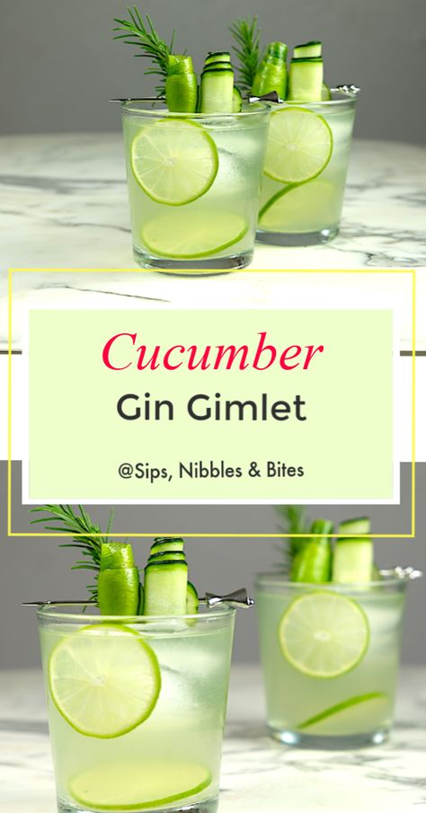 Cucumber Gimlet, Gin Gimlet, Gimlet Recipe, Best Gin Cocktails, Gimlet Cocktail, Cucumber Drink, Cucumber Cocktail, Cocktail Gin, Coctails Recipes