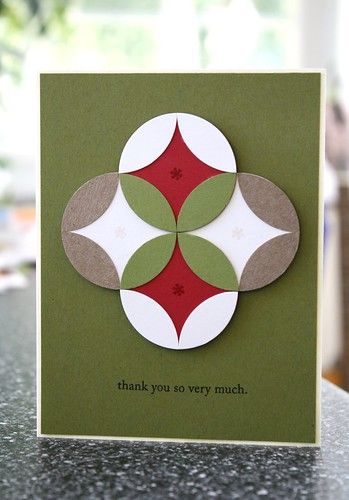 Cards Using Circles, Circle Cards, Window Pattern, Punch Art Cards, Punch Ideas, Cathedral Window, Paper Smooches, Flowers Color, Circle Punch