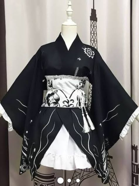 Sora Cosplay, Sora Kasugano, Yosuga No Sora, Cute Kimonos, Mode Kimono, Old Fashion Dresses, Black Kimono, Anime Inspired Outfits, Girl Halloween