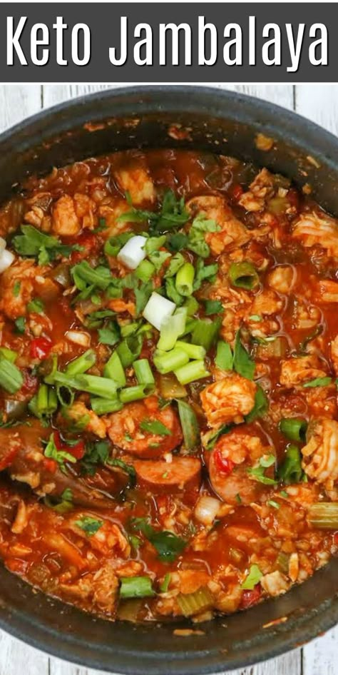 Low Carb Jambalaya Recipe, Low Carb Jambalaya, Keto Jambalaya, Keto Soups, Breakfast Low Carb, Jambalaya Recipe, Keto Diet Foods, Desserts Keto, Diet Breakfast Recipes