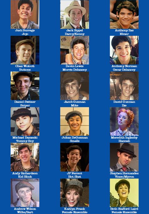 Your character/actor guide to Newsies Live << THANK YOU Newsies Characters, Newsies Broadway Cast, Newsies Live, Newsies Cast, Ben Cook, Newsies Broadway, King Of New York, Jeremy Jordan, Theatre Nerds