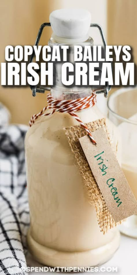 Diy Baileys Irish Cream, Irish Cream Recipes, Homemade Baileys Irish Cream, Homemade Liqueur Recipes, Baileys Irish Cream Recipes, Romantic Drinks, Homemade Liqueur, Irish Cream Recipe, Homemade Baileys