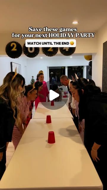 Carmen Ordonez - Family Travel & Nontoxic Living on Instagram: "✨Holiday Games (Part 1) 

👉🏼Share with your game-loving family members and don’t forget to follow for more tips. ✨

Looking for fun holiday game ideas? Every year, we host a New Year’s Eve game night, and it’s become one of our favorite traditions! These games are simple to set up. We also give out prizes to the winners to make it extra exciting! 🎉

Head, Shoulders, Knees and CUP!: Players listen for commands: “Head,” “Shoulders,” “Knees...” and when they hear “CUP!” they rush to grab the cup first! The winner gets to challenge the next person, and the game continues until there’s one final winner.

Cotton Ball Scoop: Use a spatula to scoop cotton balls into a bowl, all while being blindfolded. You can also use gift bows. I Holiday Game Ideas, Xmas Games For Family, New Year's Eve Games For Family, Fun Holiday Games, New Years Eve Games, Xmas Games, Eve Game, Fun Christmas Party Games, Red Solo Cup