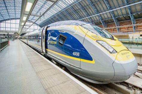 Is the high-speed Eurostar train from London to Paris, Brussels, and Amsterdam better than flying? See all the reasons that Eurostar trips make sense. Eurostar Train, Simplon Orient Express, High Speed Train, Speed Rail, High Speed Rail, Train Times, European Destination, St Pancras, Train Service