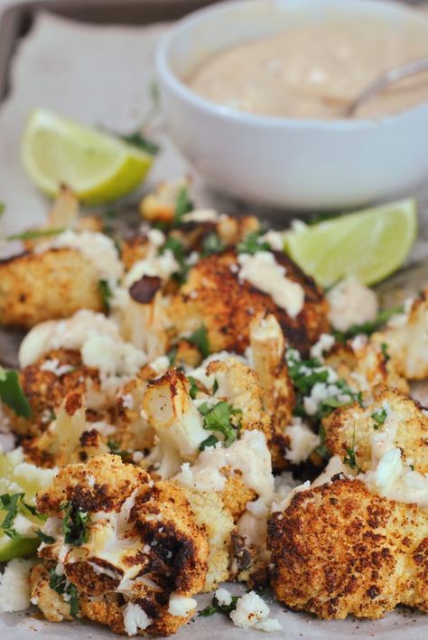 Street Cauliflower Recipes, Mexican Street Style Grilled Cauliflower, Cauliflower Recipes Mexican, Low Carb Mexican Sides, Mexican Street Cauliflower, Mexican Street Style, Mexican Cauliflower, Meatless Dinners, Bbq Chicken Salad