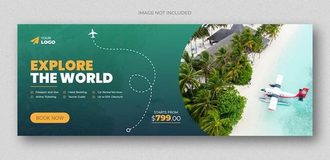 Travel Agency Banner Design, Halal Food, Feed Ig, Travel Companies, Food Restaurant, Holiday Vacation, Banner Template, Travel Agency, Facebook Cover