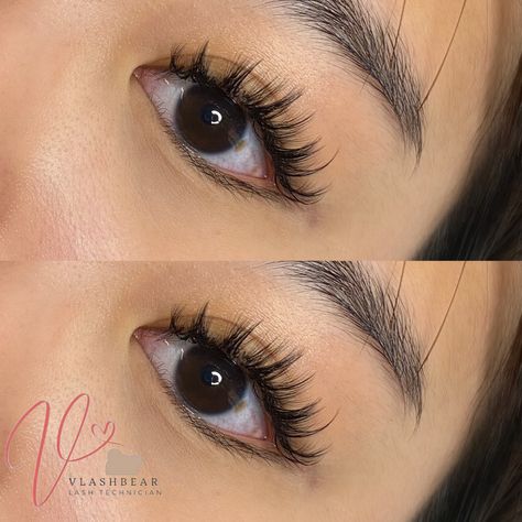 Eyelash Extension For Small Eyes, Wispy Manga Eyelash Extensions, Wispy Lash Extensions Asian Eyes, Whispy Anime Lashes, Manhwa Eyelash Extensions, Hybrid Lash Extensions Styles Asian Eyes, Anime Wispy Lashes, Asian Lash Extensions Monolid, Eyelash Extensions Anime Style