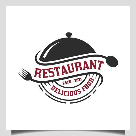 vintage retro restaurant classic food with fork , spoon and dish design concept emblem logo template Chef Logo, Babymoon Photos, Restaurant Logo, Model House Plan, Vintage Restaurant, Retro Logos, Retro Ideas, Logo Restaurant, Logo Food