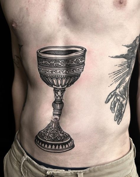 Goblet Tattoo, Anthony Tattoo, Chalice Tattoo, Tattoo Future, Etching Tattoo, Los Angeles Tattoo, Cup Tattoo, Couples Tattoo, Engraving Tattoo