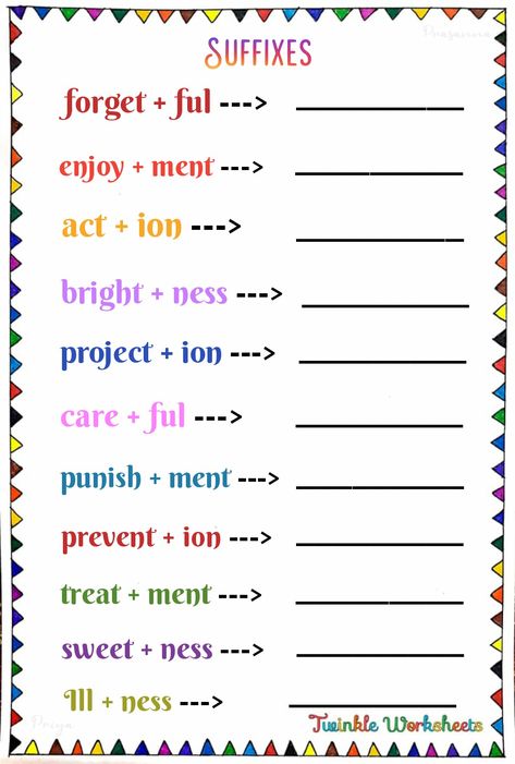 Suffixes Worksheets 1st Grade, Prefixes And Suffixes Worksheets Grade 4, Grammar Work, Part Of Speech Grammar, Suffixes Worksheets, Math Worksheets For Kids, Fun Math Worksheets, English Grammar For Kids, Math Addition Worksheets