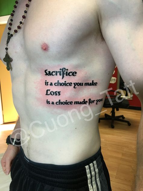 Lettering Quote Fine line Rib Tattoo! Line Rib Tattoo, Fine Line Rib Tattoo, Tattoo On Ribs, Side Body Tattoo, Mens Body Tattoos, Falcon Art, Text Tattoo, Body Tattoo, Rib Tattoo