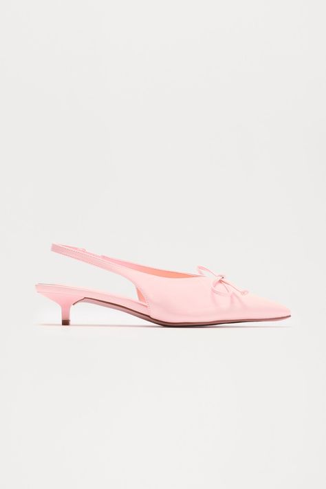 Available In Blush And Butter Yellow. Slingback Pumps Bow Detail Pointed Toe 1.5" Low Kitten Heel Imported | Emberia Kitten Heel Shoes Pumps in Blush Pink size 7 by Fashion Nova Kitten Heel Shoes, Butter Yellow, Kitten Heel Pumps, Shoes Pumps, Slingback Pump, Kitten Heel, Bow Detail, Heel Shoes, Pump Shoes