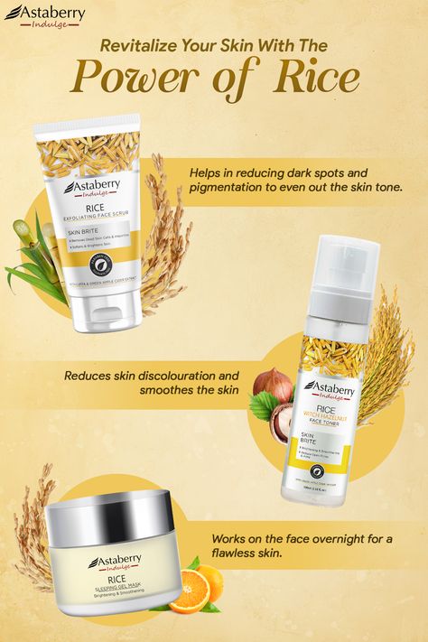 Rice Range from Astaberry Skin Care Products Creative Ads, Skin Care Post Ideas, Skin Care Ads Creative, Skincare Creative Ads, Skin Care Ads, Skin Care Poster, Smooth Skin Body, Arabic Calligraphy Tattoo, Exfoliating Face Scrub