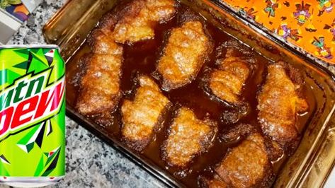 Apple Dew Dumplings, Country Apple Dumplings With Mountain Dew, Mt Dew Apple Dumplings, Apple Cresent Rolls, Apple Dumplings With Mountain Dew Recipe, Apple Dumplings With Mountain Dew, Mountain Dew Apple Dumplings, Blueberry Dumplings, Potato Dumpling Recipe