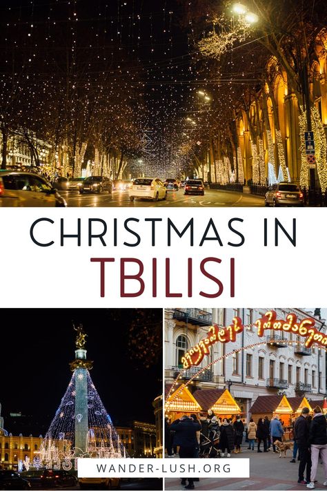 Complete guide to spending Christmas in Tbilisi, Georgia - including the best things to do for New Years Eve in Tbilisi. Christmas In Georgia, Georgia Christmas, New Year Traditions, Tbilisi City, Travel Christmas Gifts, New Years Traditions, Ringing In The New Year, Tree Light, Tbilisi Georgia