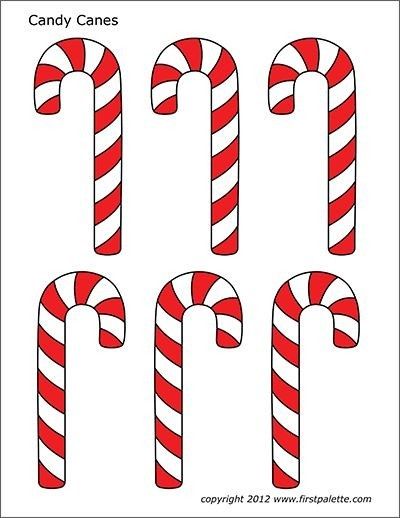 Candy Cane Template, Candy Cane Coloring Page, Gingerbread Theme, Candy Cane Crafts, Candy Cane Decorations, Free Printable Templates, Christmas Tree Template, Fun Christmas Activities, Candy Cane Wreath