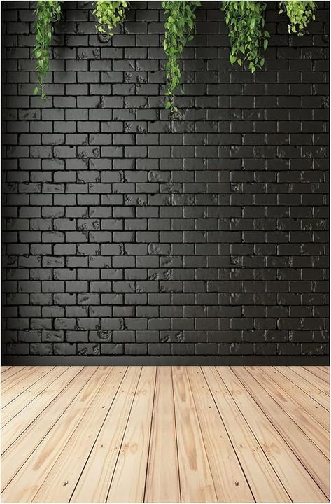 Amazon.com : DHXXSC Black 5X7FT Vinyl Photography Backdrop with Wood Floor Design for Christmas, Wedding, Birthday : Electronics Photography Office Ideas Studio Setup, Green Portrait Photography, Brick Wall Background Photography, Photography Office Ideas, Wood Floor Background, Brick Wall Photography, Studio Background Ideas, Light Wood Background, Green Portrait