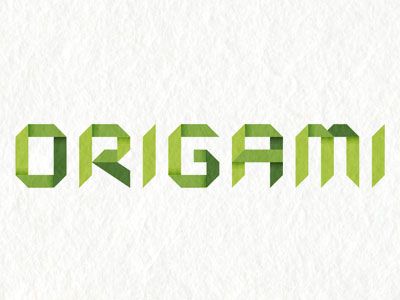 Dribbble - Origami by Brian Yohn Origami Typography, Origami Logo Design, Origami Graphic Design, Origami Font, Origami Logo, Typo Logo Design, Typeface Logo, Paper Logo, Contemporary Typography