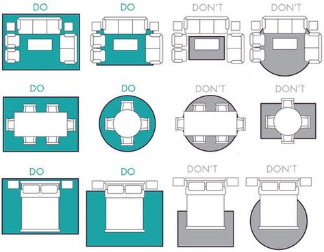 Master Bedrooms Decor Seating Area, How To Put A Rug In Living Room, Rules For Rugs In Living Room, L Shape Couch Living Room Layout Furniture Arrangement, Interior Design Layouts, Medium Living Room Ideas Layout, Rug Layout Living Room, How To Place A Rug In A Living Room, Kitchen Rug Layout