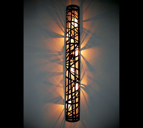 Sacred Geometry: Jessica Bodner’s Sculptural Creations - Mountain Living Metal Lighting Design, Metal Lamp Design, Diy Luminaire, Deco Luminaire, Creative Lighting, Luminaire Design, Diy Lamp, Lighting Inspiration, Diy Lighting