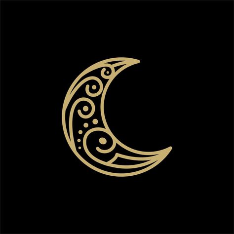 Crescent Moon Logo, Festival Logo, Batik Motif, Moon Logo, Vector Art Design, Moon Festival, Shirt Logo Design, Cityscape Photos, Free Vector Graphics