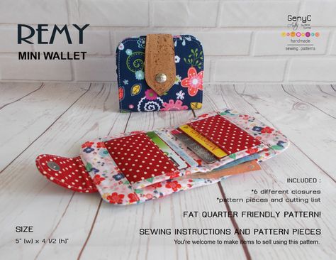 Diy Wallet Tutorial, Sewing For Men, Wallet Pattern Free, Wallet Ideas, Wallet Sewing Pattern, Sew Wallet, Wallet Tutorial, Diy Wallet, Beginner Sewing