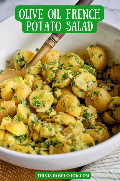 No Mayo Potatoe Salad, No Mayonnaise Potato Salad, Potato Salad No Mayonnaise, No Mayo Potato Salad Recipe, Eggless Potato Salad Recipe, Potato Salad Without Mayonnaise, Summer Potato Recipes, Potato Salad Recipe No Mayo, Mayo Free Potato Salad