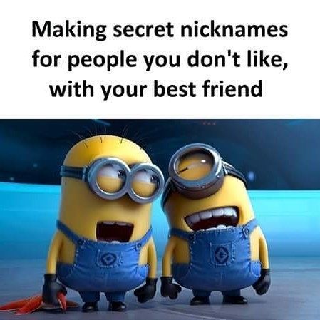 Making secret nicknames for people you don't like with your best friend funny funny quotes minion best friend minion quotes funny minion quotes minion pics minion quotes and sayings best friend minion quotes Minion Humour, Minion Characters, Funny Minion Pictures, True Friends Quotes, Funny Minion Memes, Minion Jokes, Best Friend Quotes Funny, Funny Minion Quotes, Minion Quotes