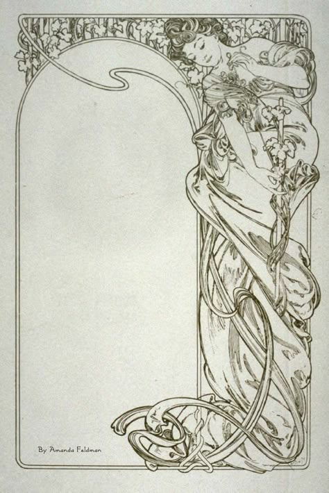 Mucha Design, Famous Posters, Art Nouveau Mucha, Lines And Patterns, Moët Chandon, Alphonse Mucha Art, Bijoux Art Nouveau, Mucha Art, Large Paintings