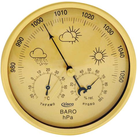 Economically priced, this 3-in-1 weather station features a thermometer (°C), barometer and hygrometer. Measures 5.12˝ diameter. Science Equipment, Nice Face, Math Stem, Weather Data, Weather Instruments, Stem Steam, Woodworking Inspiration, Clock Wall, Weather Station