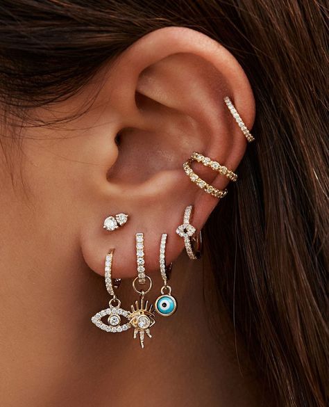 Pave Ear Cuff, Ceramic Eye, Eye Drop, Diamond Ear Cuff, Jacquie Aiche, Diamond Eyes, Diamond Choker, Jewelry Accessories Ideas, Gold Diamond Necklace