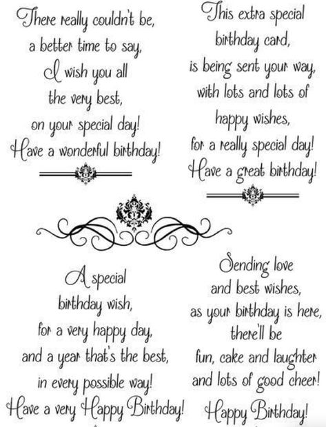 Inside Sentiments For Birthday Cards, Card Verses Birthday Free Printable, Quotes For Cards Simple, What To Say Inside A Birthday Card, Birthday Sentiments For Men, Sayings For Birthday Cards Friends, Free Printable Sentiments For Card Making, Birthday Card Words What To Write In A, Short Message For Birthday