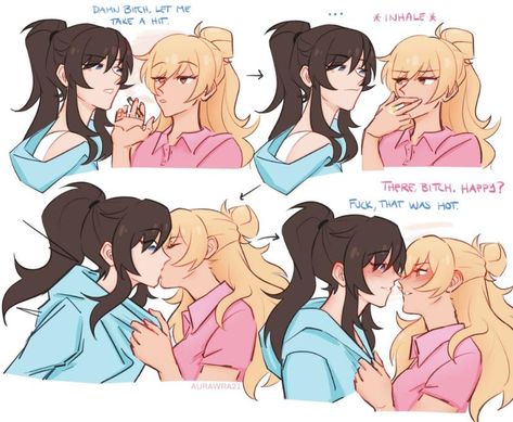 Ball And Chain, Lgbtq Funny, Lesbian Art, Yuri Manga, Lgbt Art, Yuri Anime, Cute Couple Art, Anime Girlxgirl, Visual Diary