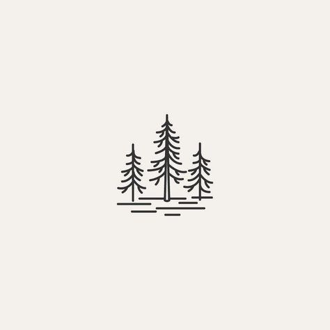 Line Drawing Tattoo Ideas, Scraffito Designs Simple, Evergreen Tattoo, Tree Line Drawing, Drawing Tattoo Ideas, Evergreen Tree Tattoo, Simple Tree Tattoo, Pine Tattoo, Minimalist Sketch