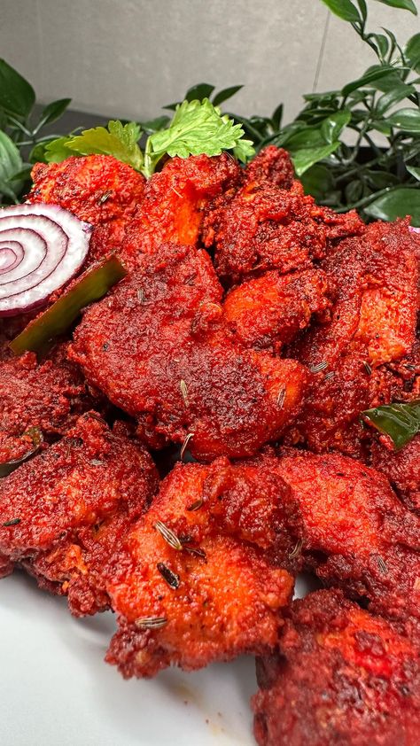 Chicken 65 Recipe https://fooooods.com/chicken-65-reznacooks Chicken Fry Recipes Indian, Indian Fried Chicken, Chicken 65 Recipe, Chicken Lollipop, Dinner 2023, Chicken Chilli, Chicken 65, Chicken Fry, Making Fried Chicken