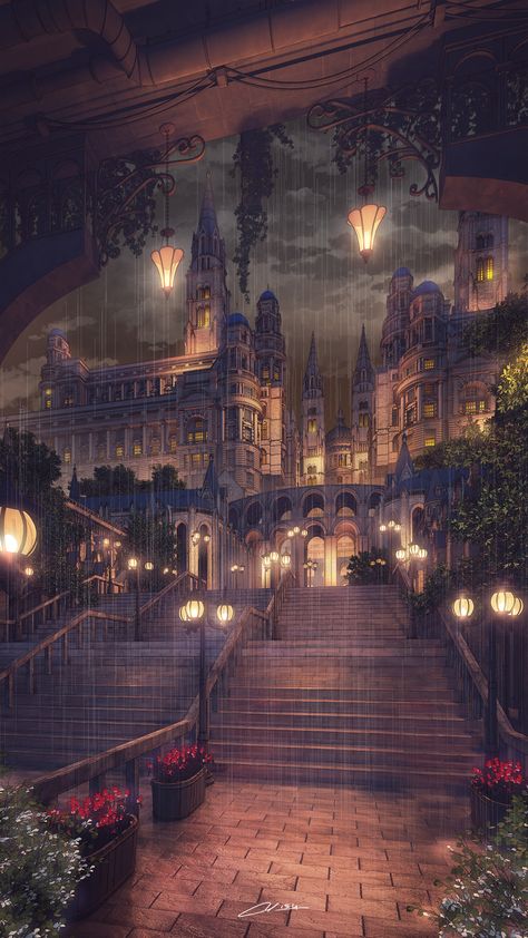 Isekai Aesthetic, Pirate Vibes, Castle Aesthetic, Graphisches Design, Cyberpunk City, Fantasy Castle, Fantasy City, Fantasy Places, Fantasy Setting