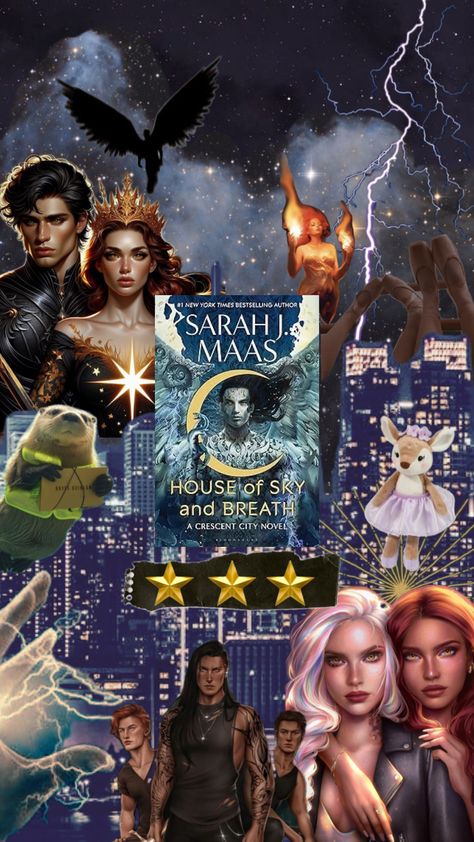 house of sky and breath by sarah j maas. very middle book. #books #bookshuffles #2024books House Of Sky And Breath, Sky And Breath, Acotar Crescent City, Book Journal Ideas, Bookish Art, Fantasy Worlds, Romantic Books, Crescent City, City House