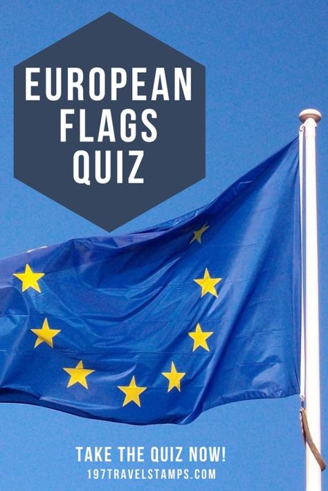 How well do you know the flags of Europe Take our European flags quiz and test your knowledge! Can you score 10 correct answers in this fun flag quiz. #quiz #trivia #travel #europe #fun Flags Of Europe, Europe Quiz, Geography Test, Flags Of European Countries, Flag Of Europe, Map Quiz, Travel Stamps, Travel Trivia, European Flags